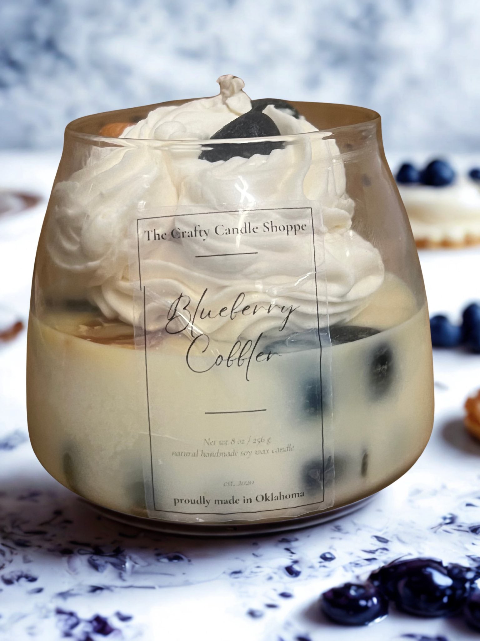 Blueberry Cobbler Dessert Candle